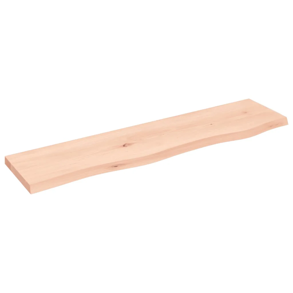 Berkfield Wall Shelf 80x20x2 cm Untreated Solid Wood Oak
