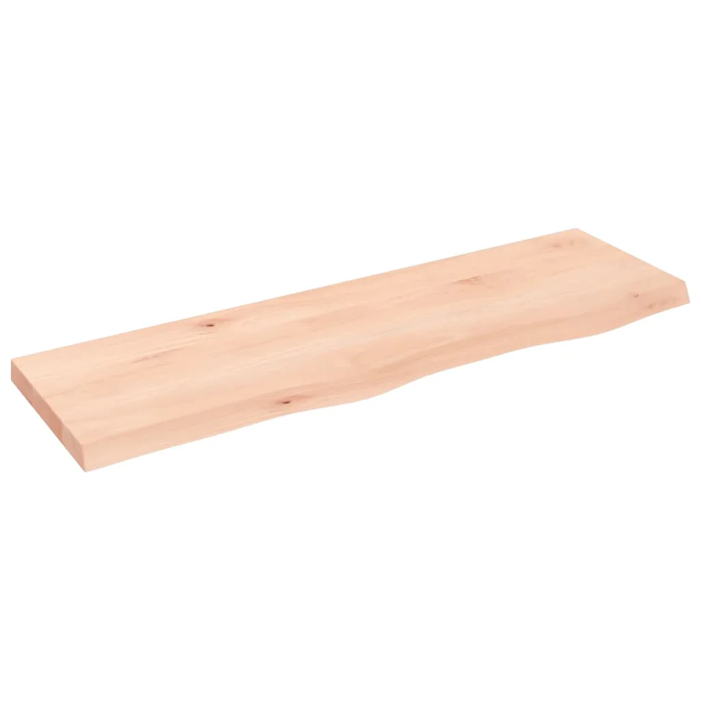 Berkfield Wall Shelf 100x30x4 cm Untreated Solid Wood Oak