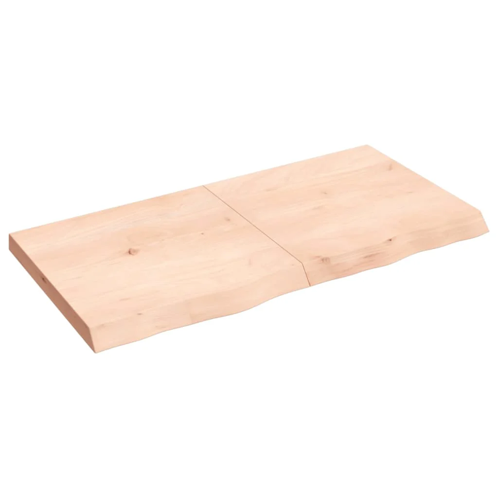 Berkfield Wall Shelf 120x60x6 cm Untreated Solid Wood Oak