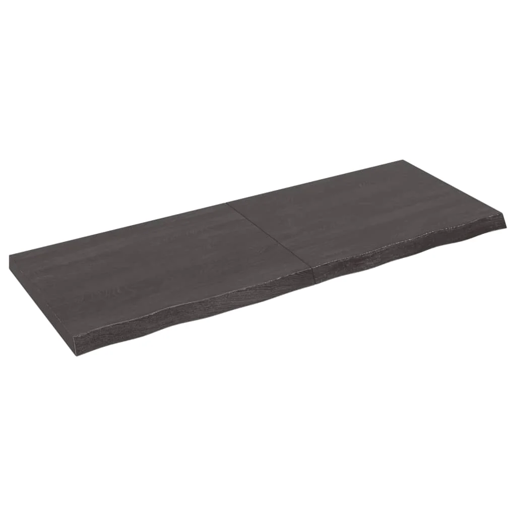 Berkfield Wall Shelf Dark Grey 160x60x6 cm Treated Solid Wood Oak