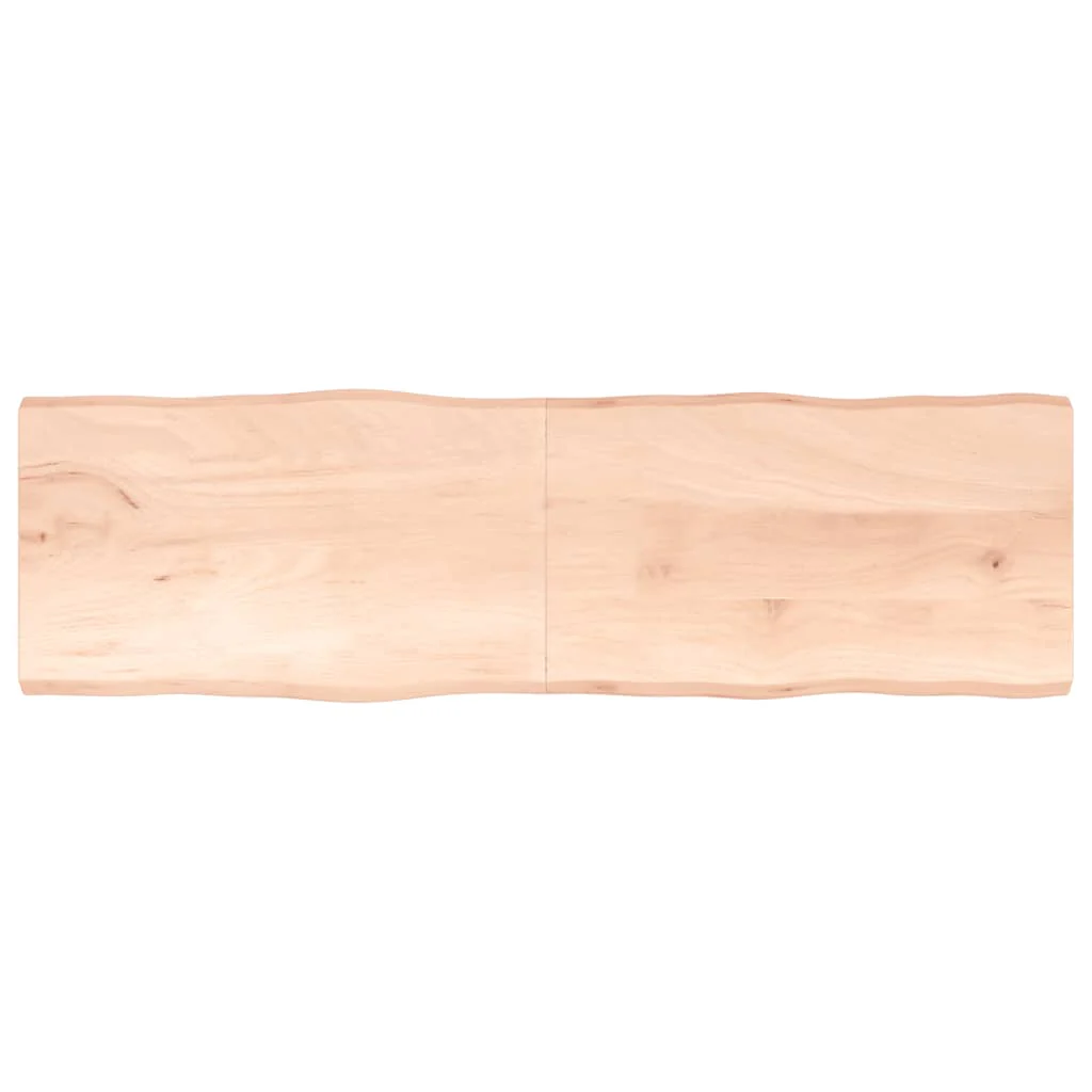 Berkfield Table Top 200x60x4 cm Untreated Solid Wood Oak Live Edge