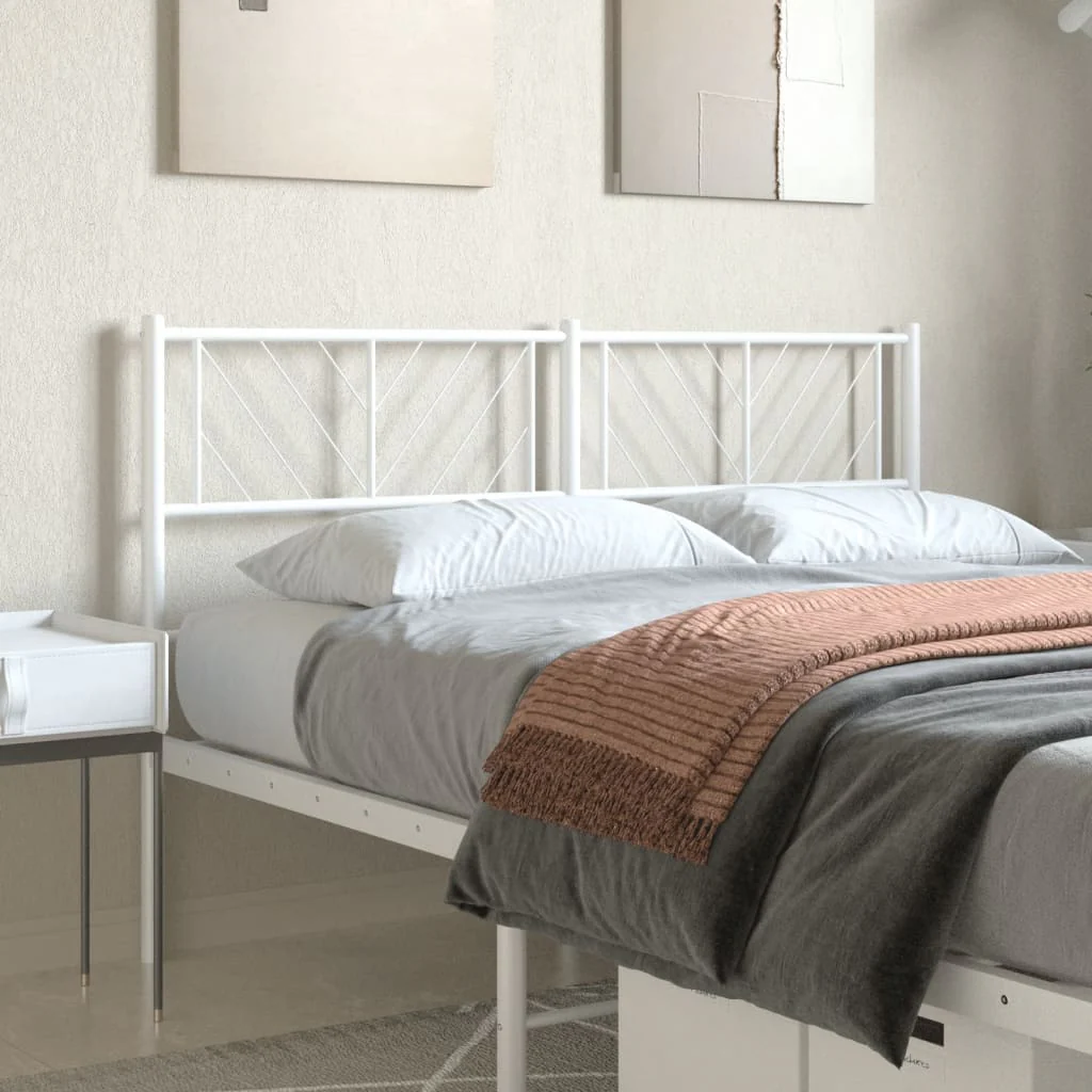 Berkfield Metal Headboard White 146x90 cm