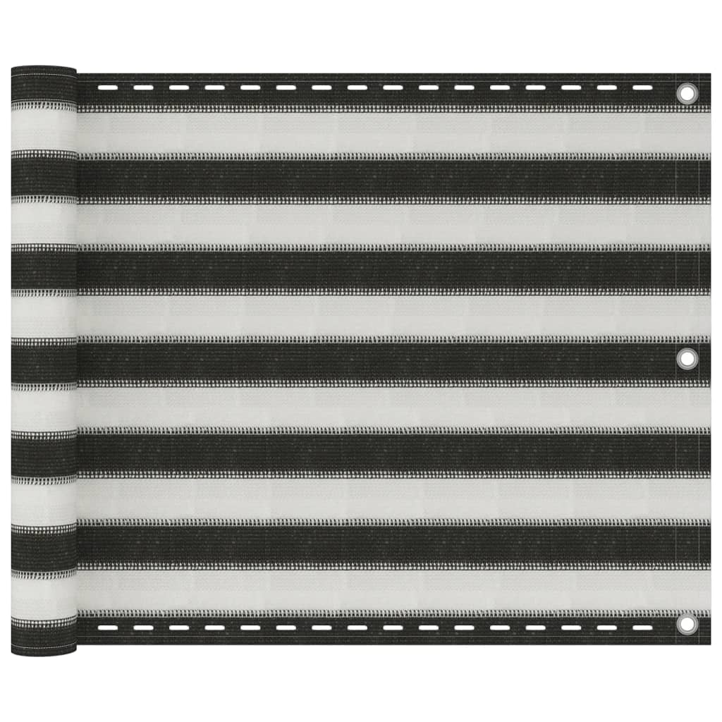 Berkfield Balcony Screen HDPE 75x600 cm Anthracite and White