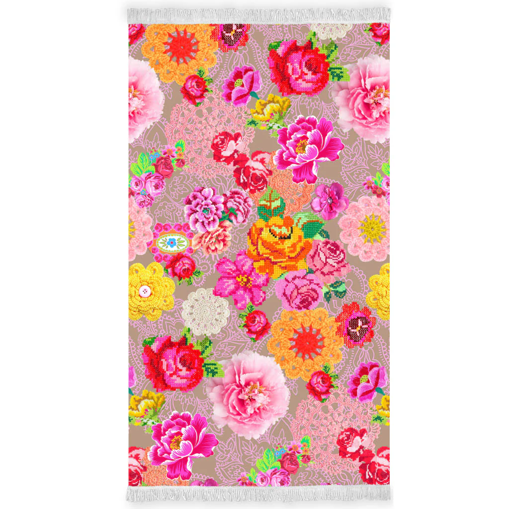 Happiness Beach Towel WOODSTOCK 100x180 cm Multicolour