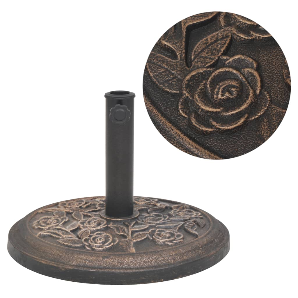 Berkfield Parasol Base Resin Round Bronze 9 kg