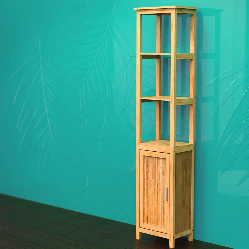 EISL High Cupboard with 3 Compartments Bamboo 40x30x190 cm