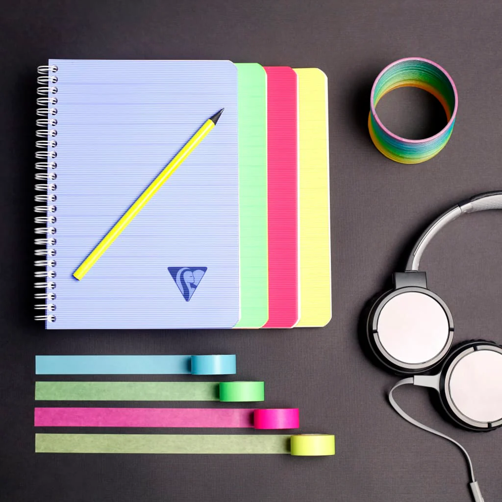 Clairefontaine Wirebound Notebooks Linicolor A5 90 Sheets Ruled 5 pieces