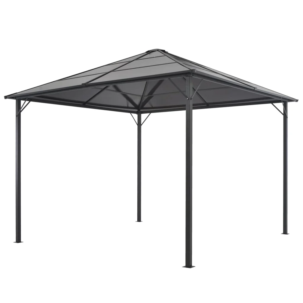 Berkfield Gazebo with Roof Aluminium 3x3 m Black