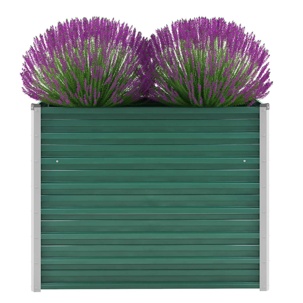 Berkfield Garden Raised Bed Galvanised Steel 100x40x77 cm Green