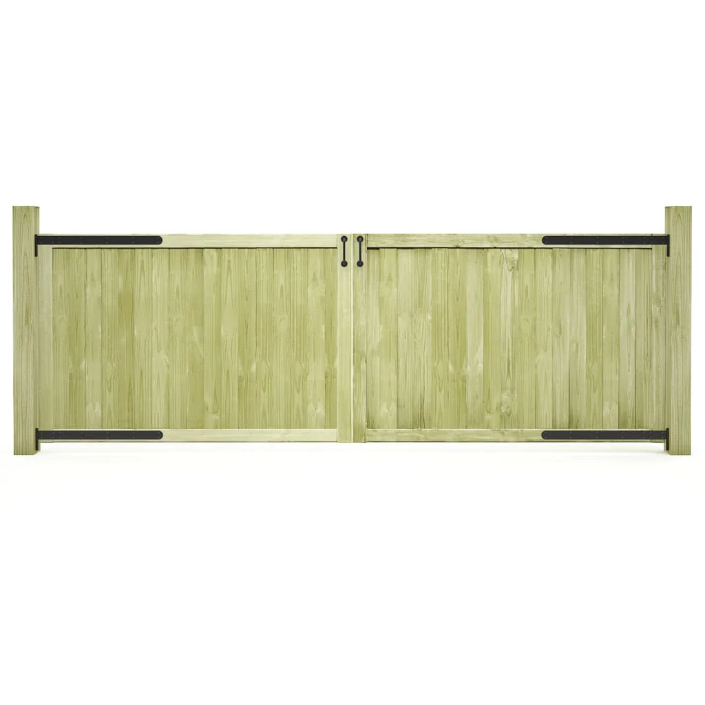 Berkfield Garden Gates 2 pcs Impregnated Pinewood 300x100 cm