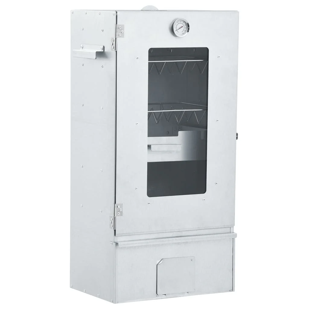 Berkfield BBQ Oven Smoker with 1kg Wood Chips 44.5x29x83 cm