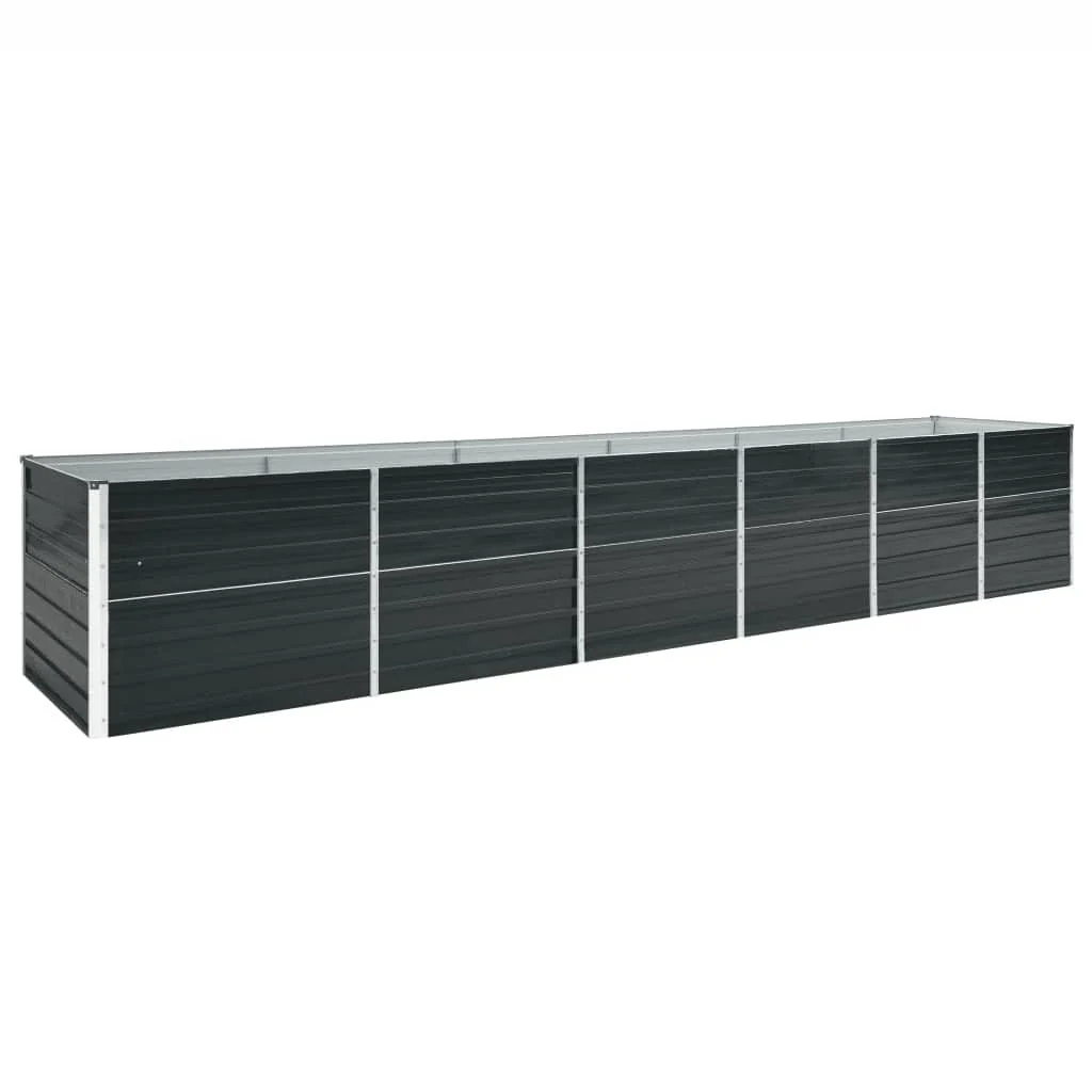 Berkfield Garden Raised Bed Galvanised Steel 480x80x77 cm Anthracite
