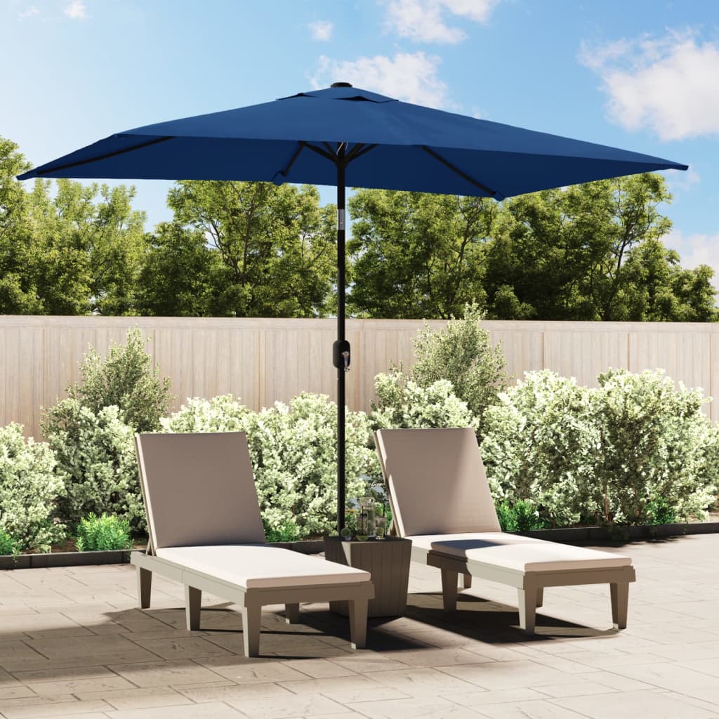 Berkfield Outdoor Parasol with Metal Pole 300x200 cm Azure