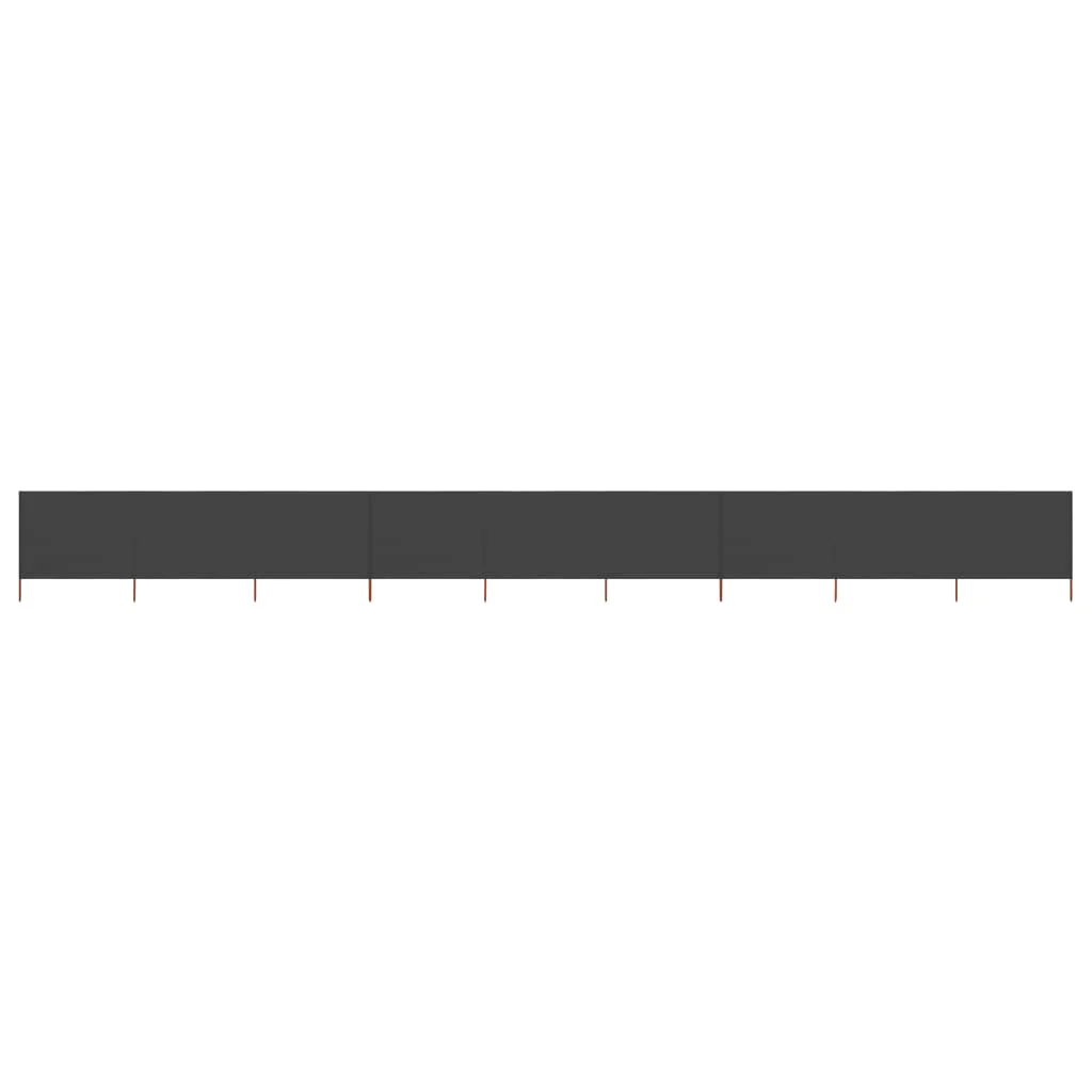 Berkfield 9-panel Wind Screen Fabric 1200x160 cm Anthracite