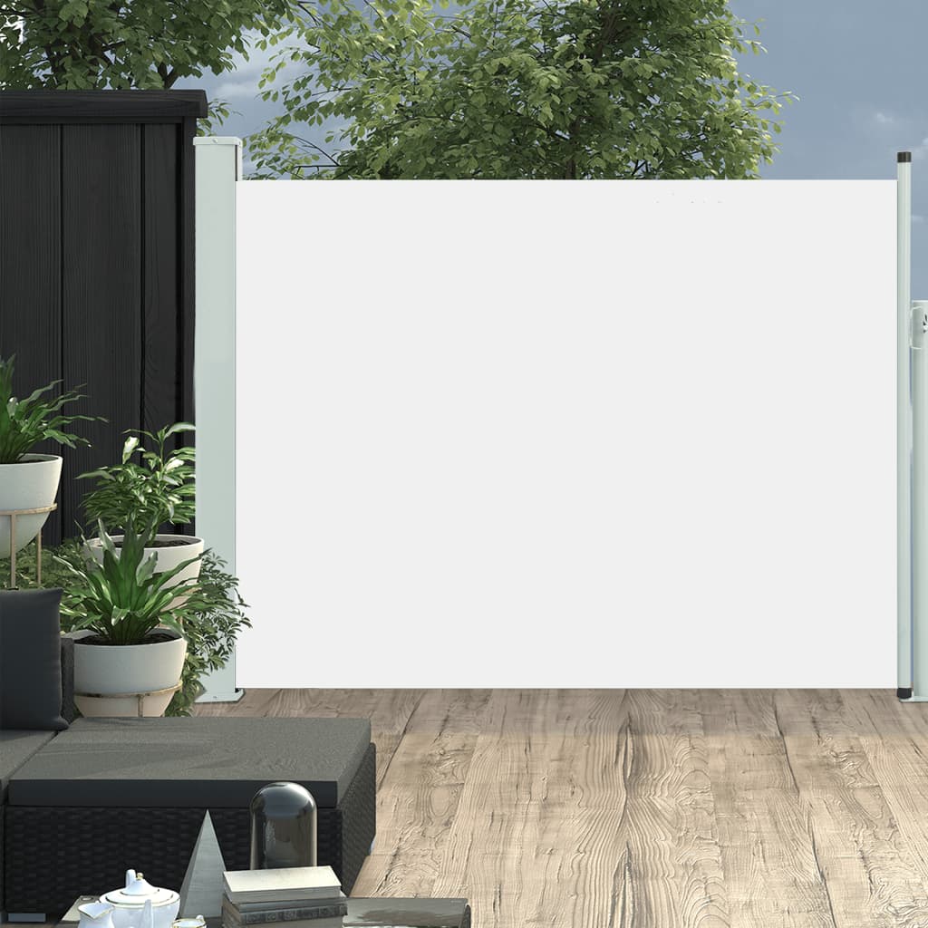 Berkfield Patio Retractable Side Awning 140x500 cm Cream