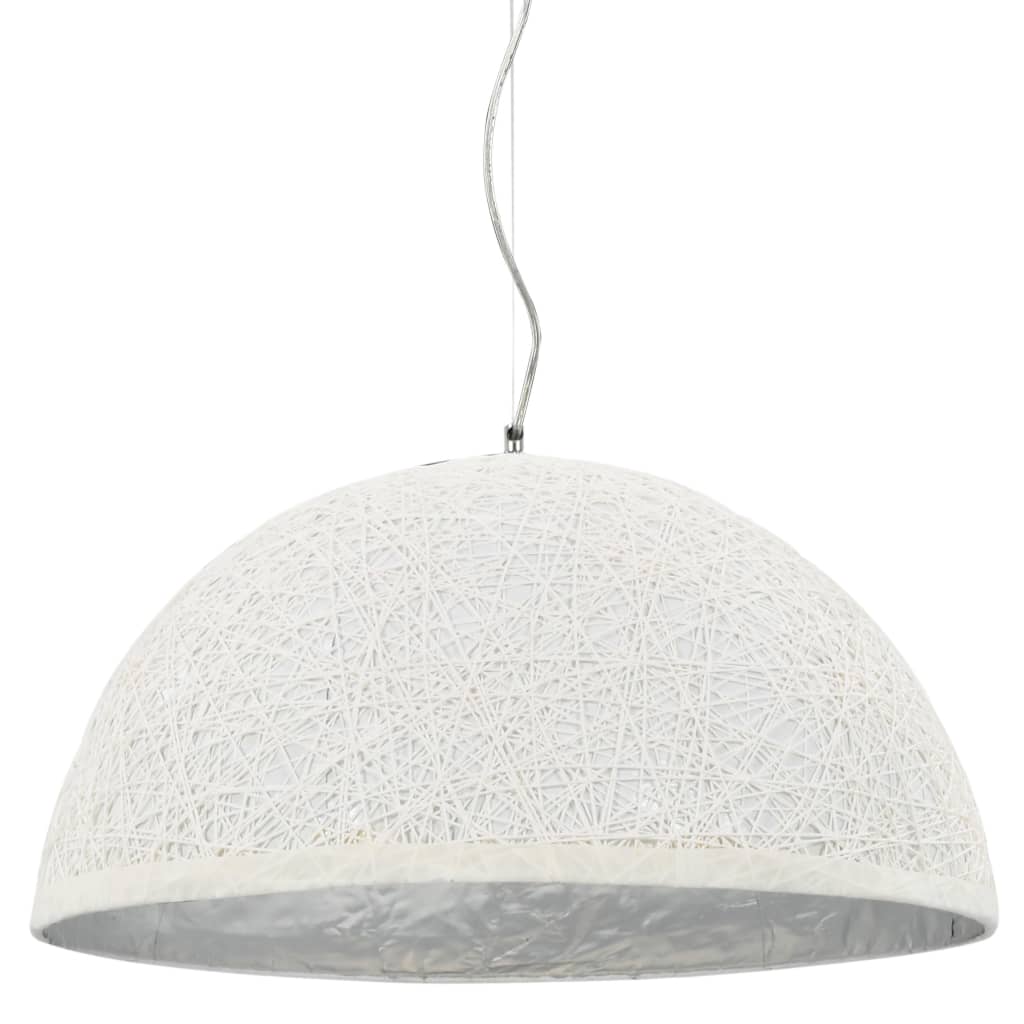 Berkfield Pendant Lamp White and Silver �_�”�_50 cm E27
