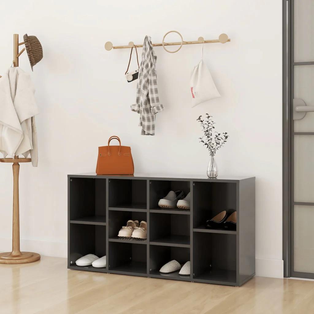 Berkfield Shoe Bench Grey 103x30x54.5 cm Engineered Wood