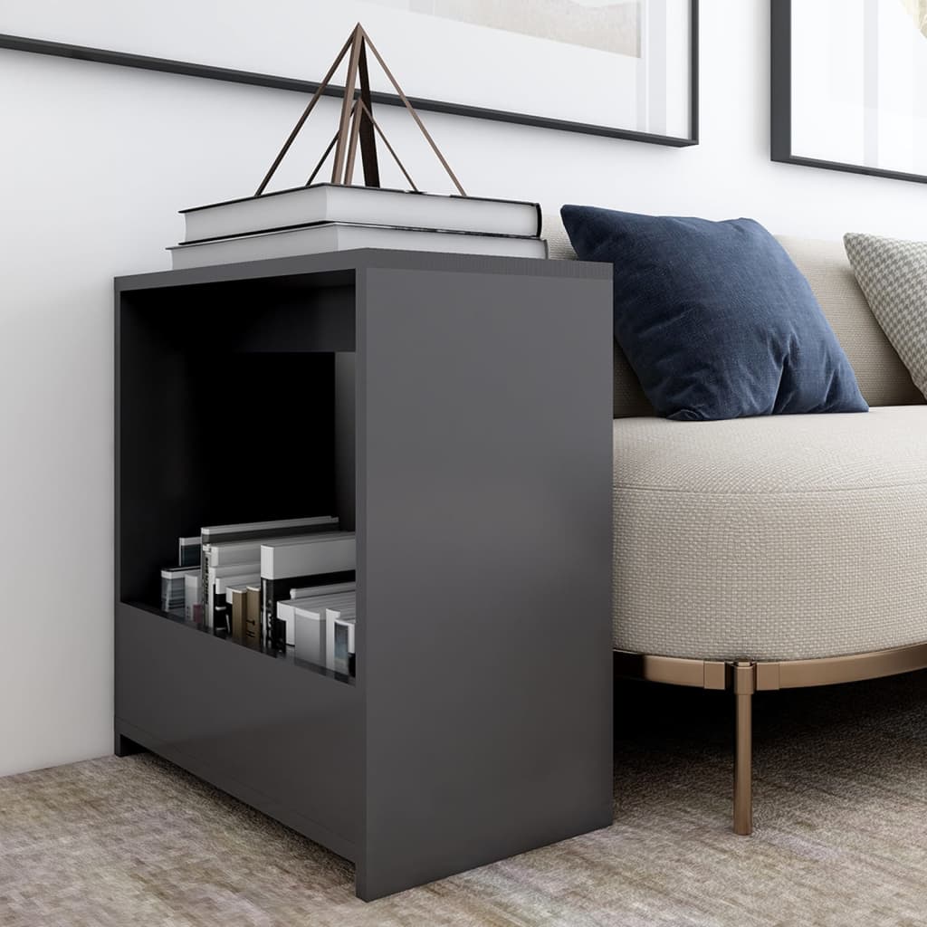 Berkfield Side Table Grey 50x26x50 cm Engineered Wood
