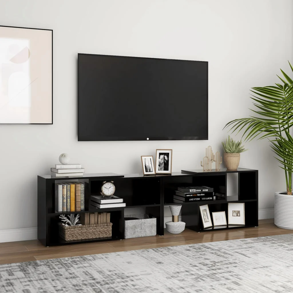 Berkfield TV Cabinet Black 149x30x52 cm Engineered Wood