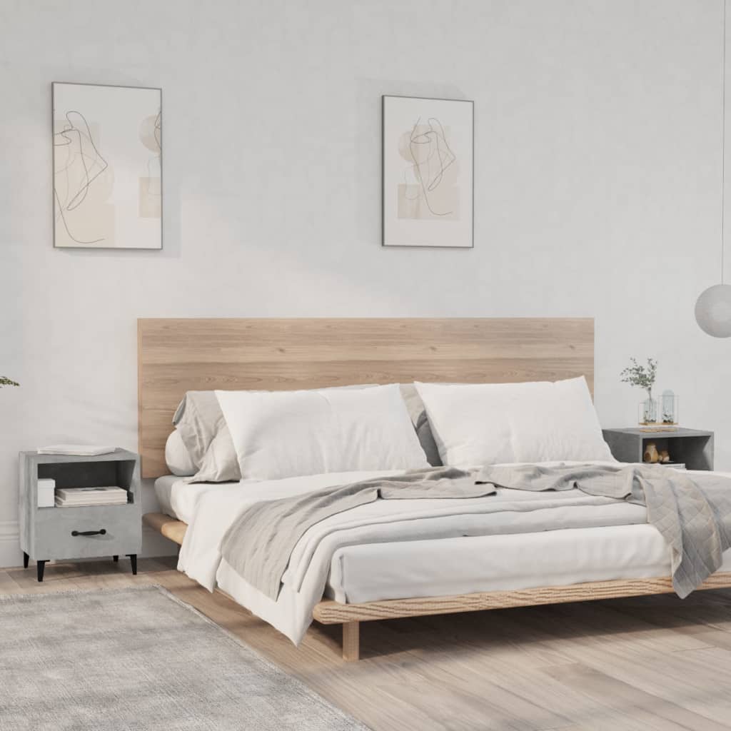 Berkfield Bedside Cabinets 2 pcs Concrete Grey Engineered Wood