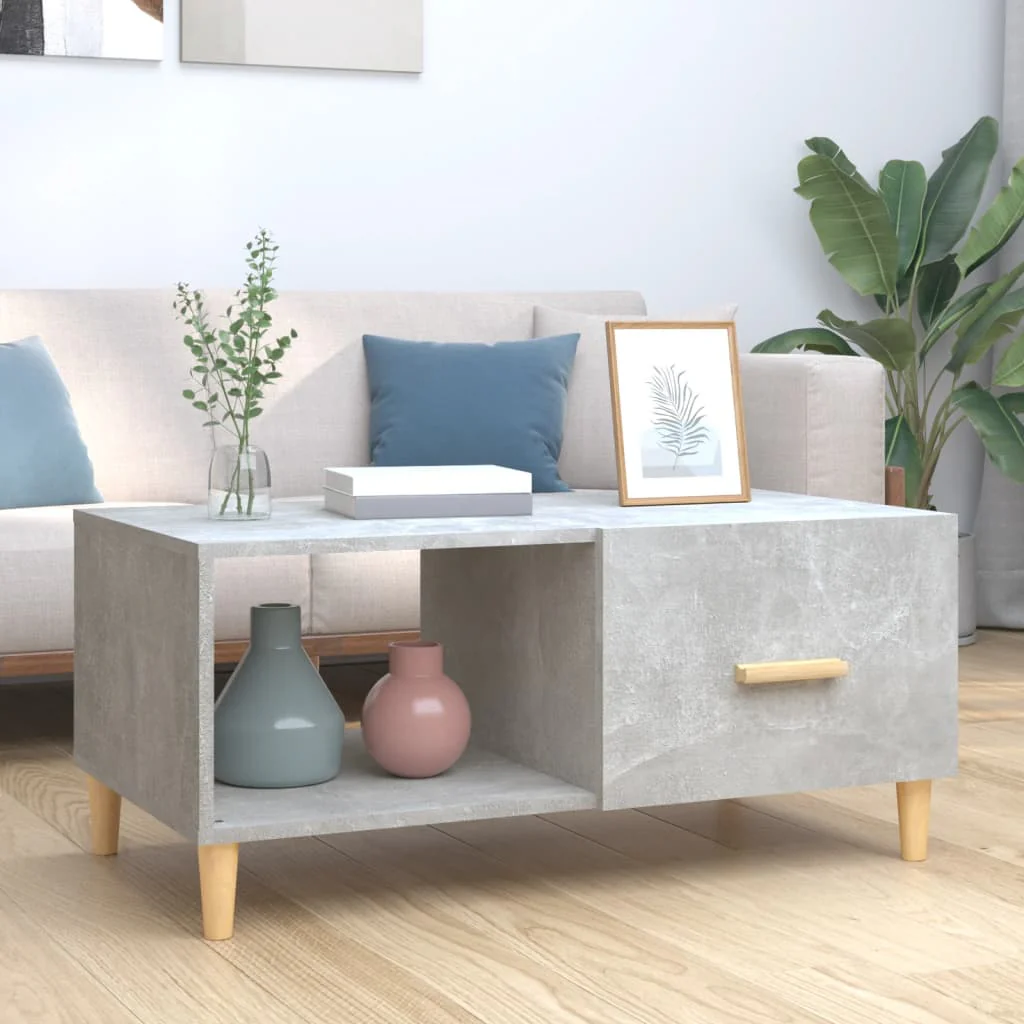 Berkfield Coffee Table Concrete Grey 89,5x50x40 cm Engineered Wood