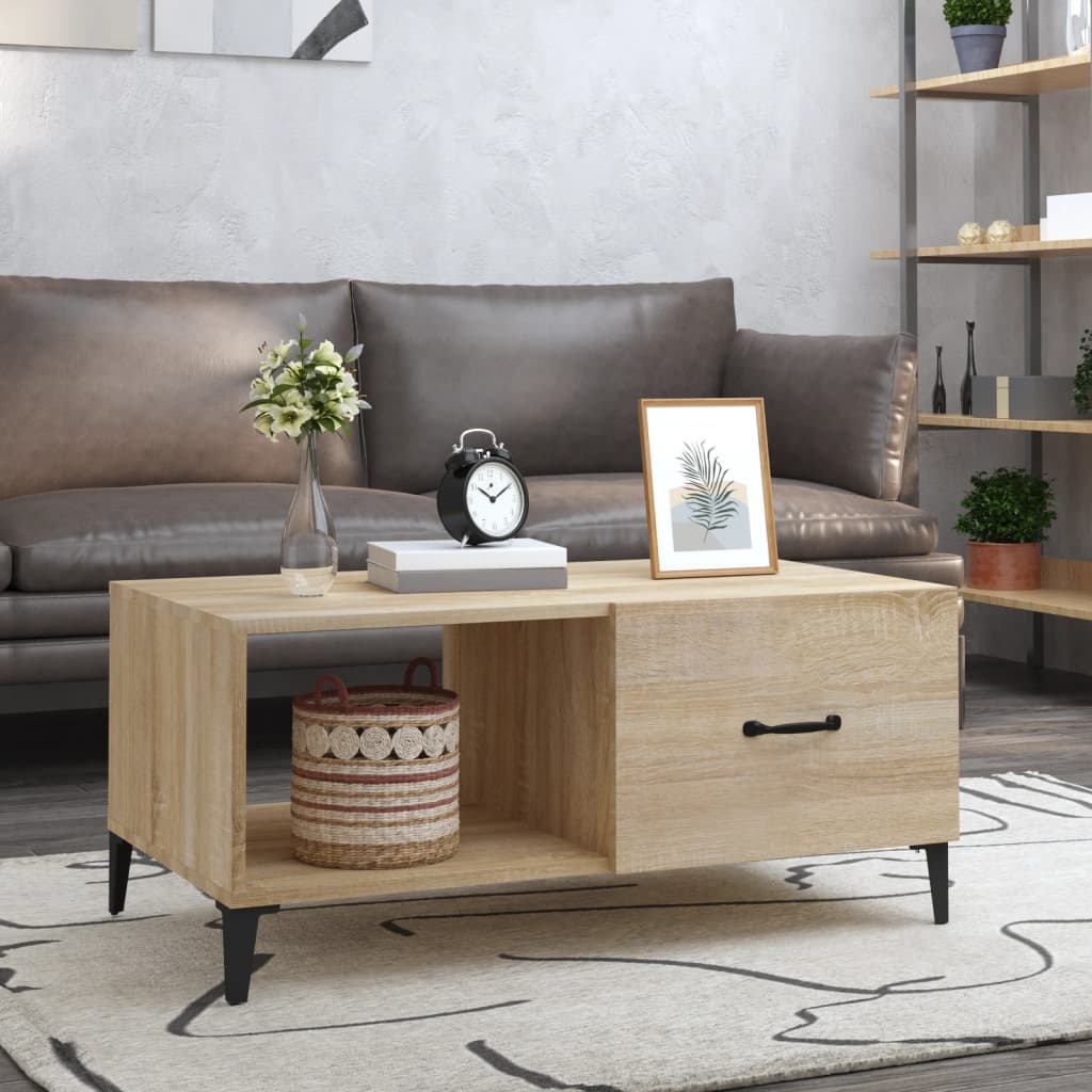 Berkfield Coffee Table Sonoma Oak 90x50x40 cm Engineered Wood