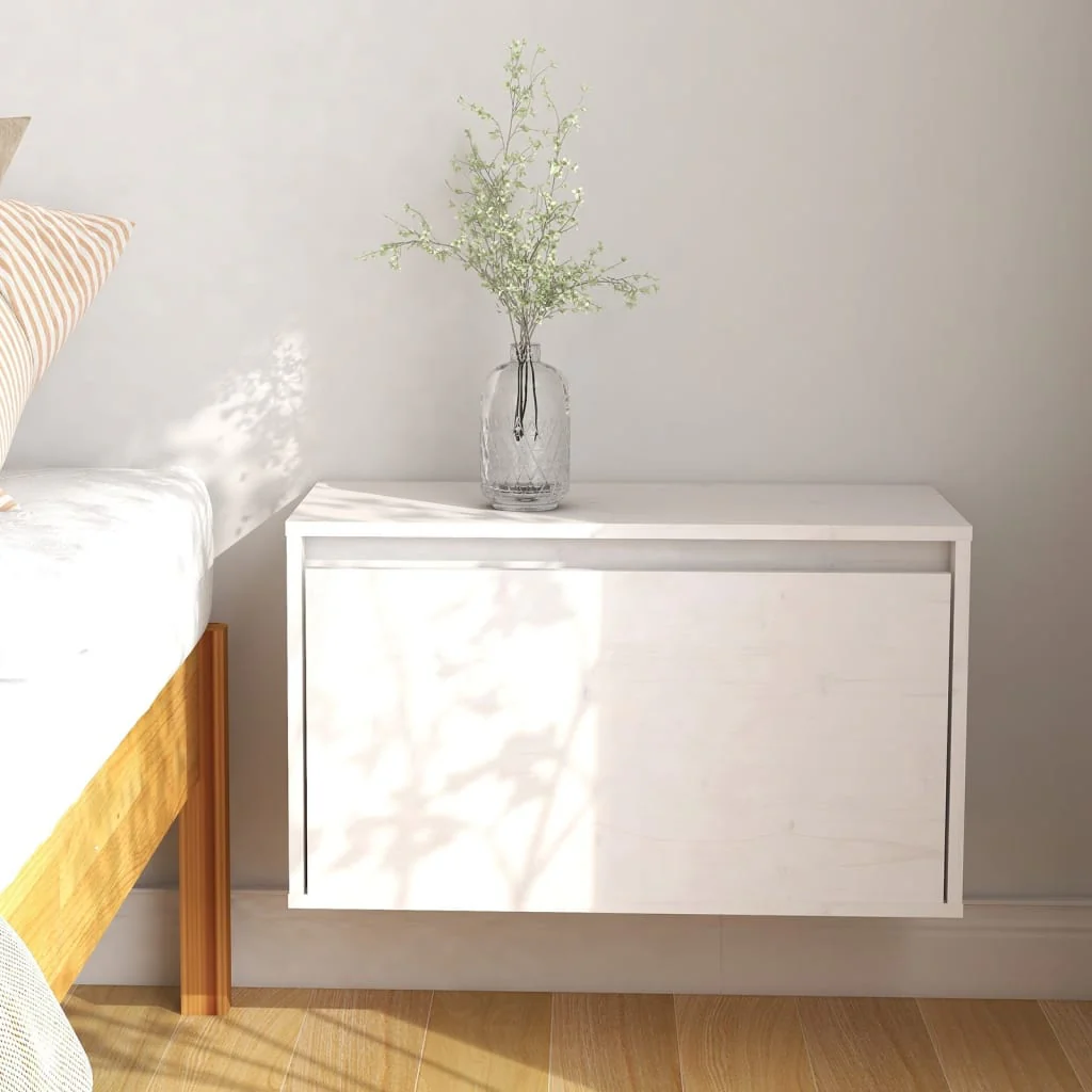 Berkfield Wall Cabinet White 60x30x35 cm Solid Pinewood