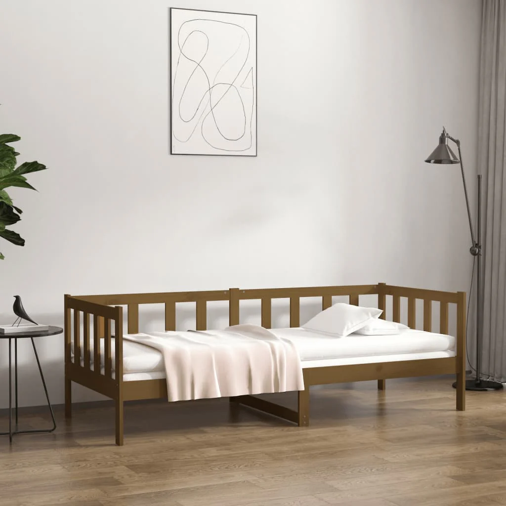 Berkfield Day Bed Honey Brown 90x190 cm Solid Wood Pine