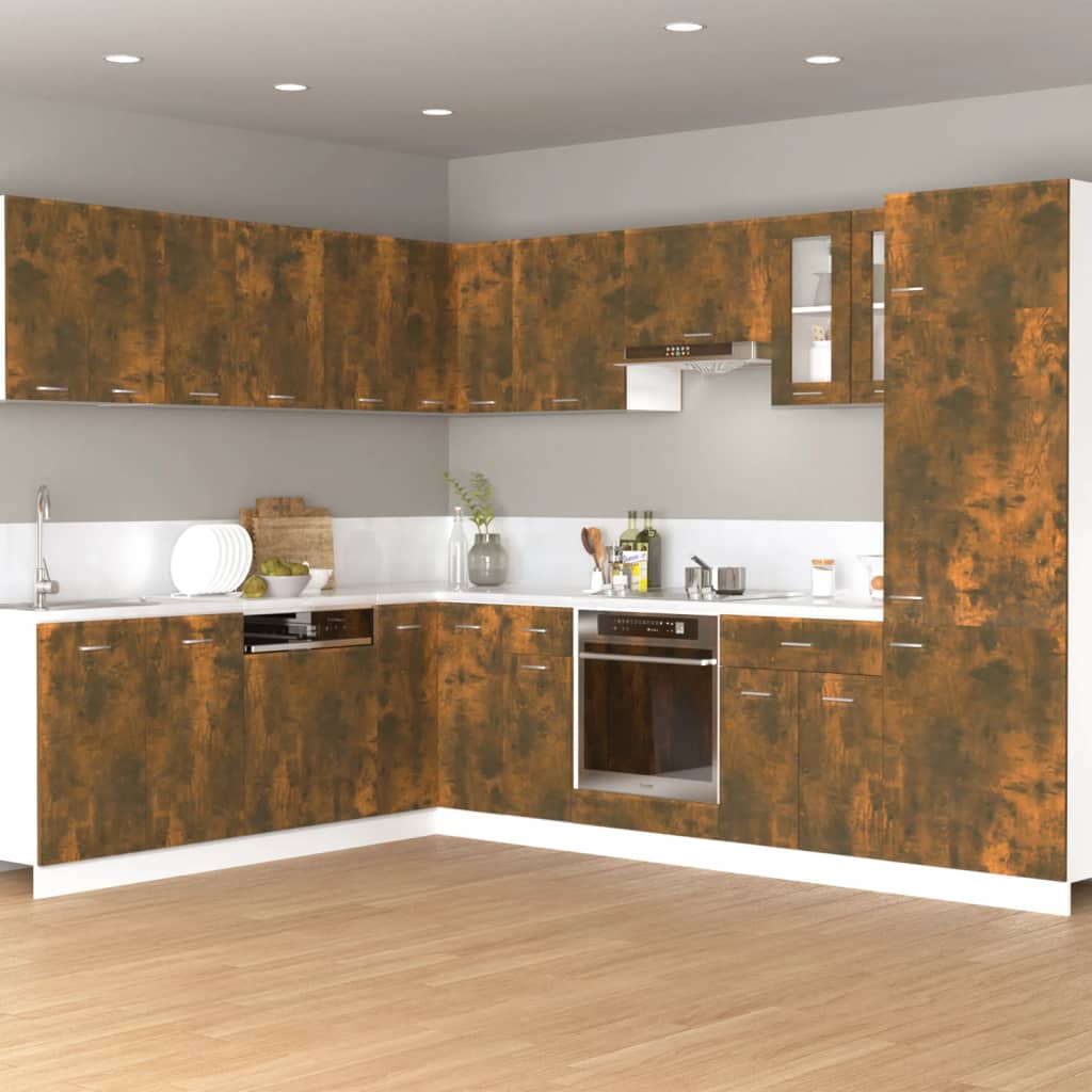 Berkfield Hanging Cabinet Smoked Oak 60x31x40 cm Engineered Wood