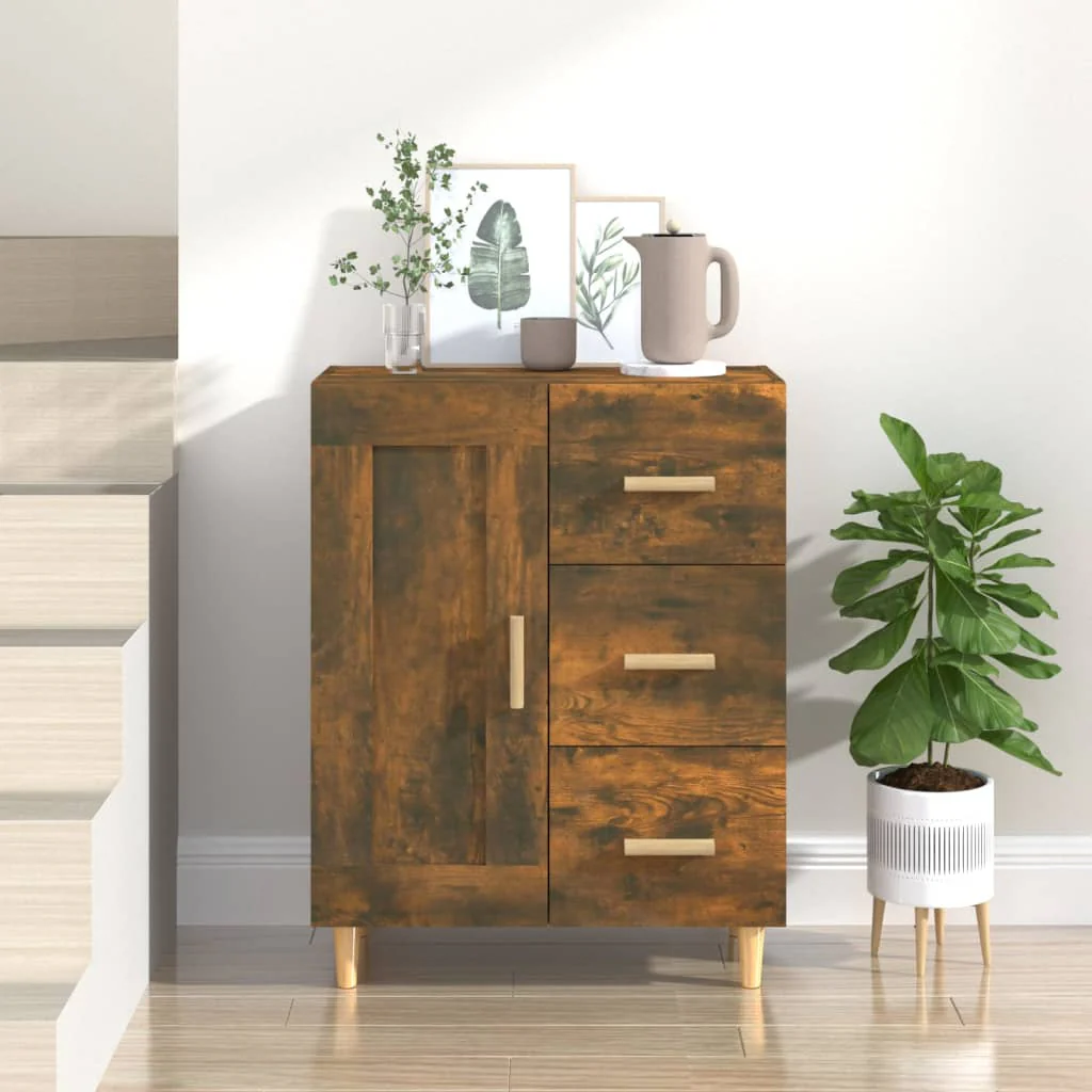 Berkfield Sideboard Smoked Oak 69.5x34x90 cm Engineered Wood
