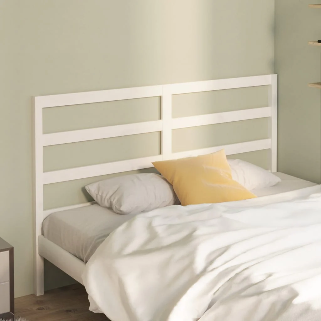 Berkfield Bed Headboard White 156x4x100 cm Solid Wood Pine