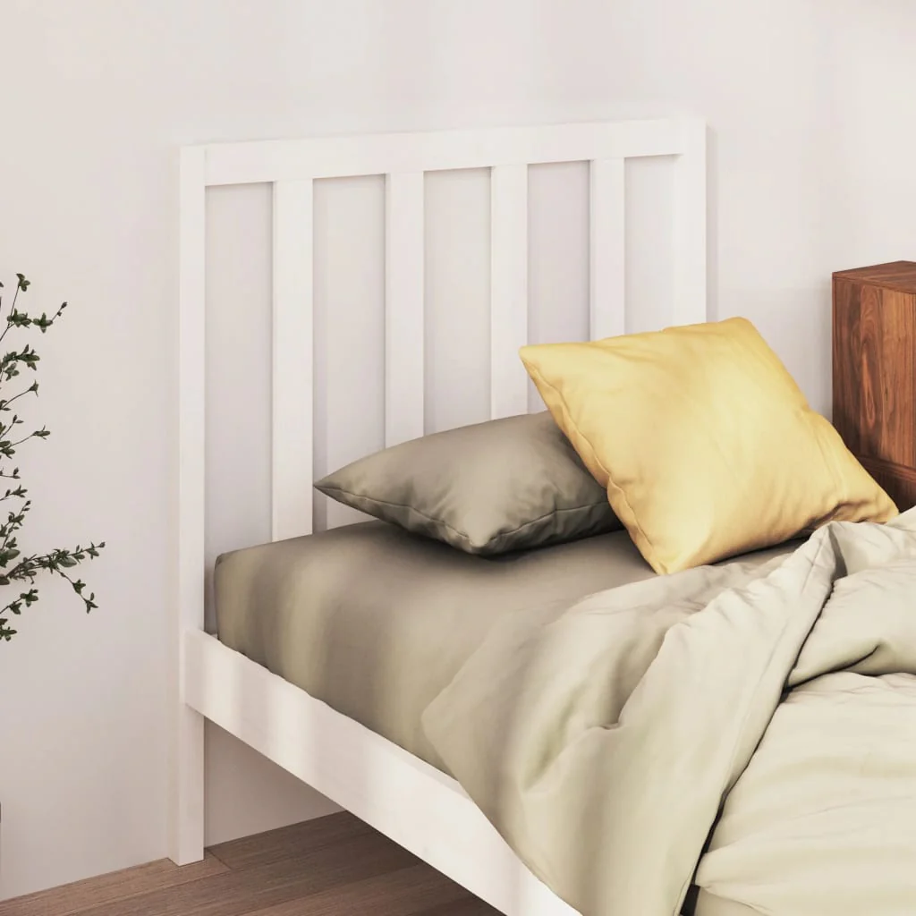 Berkfield Bed Headboard White 96x4x100 cm Solid Wood Pine