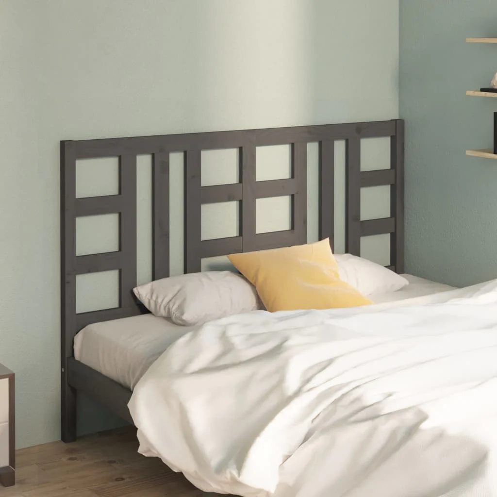 Berkfield Bed Headboard Grey 156x4x100 cm Solid Wood Pine