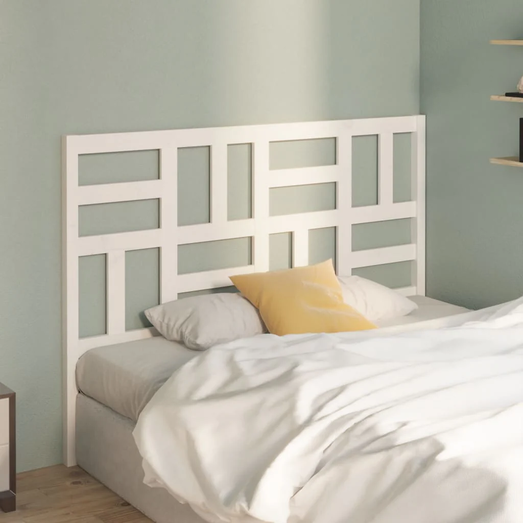 Berkfield Bed Headboard White 126x4x104 cm Solid Wood Pine