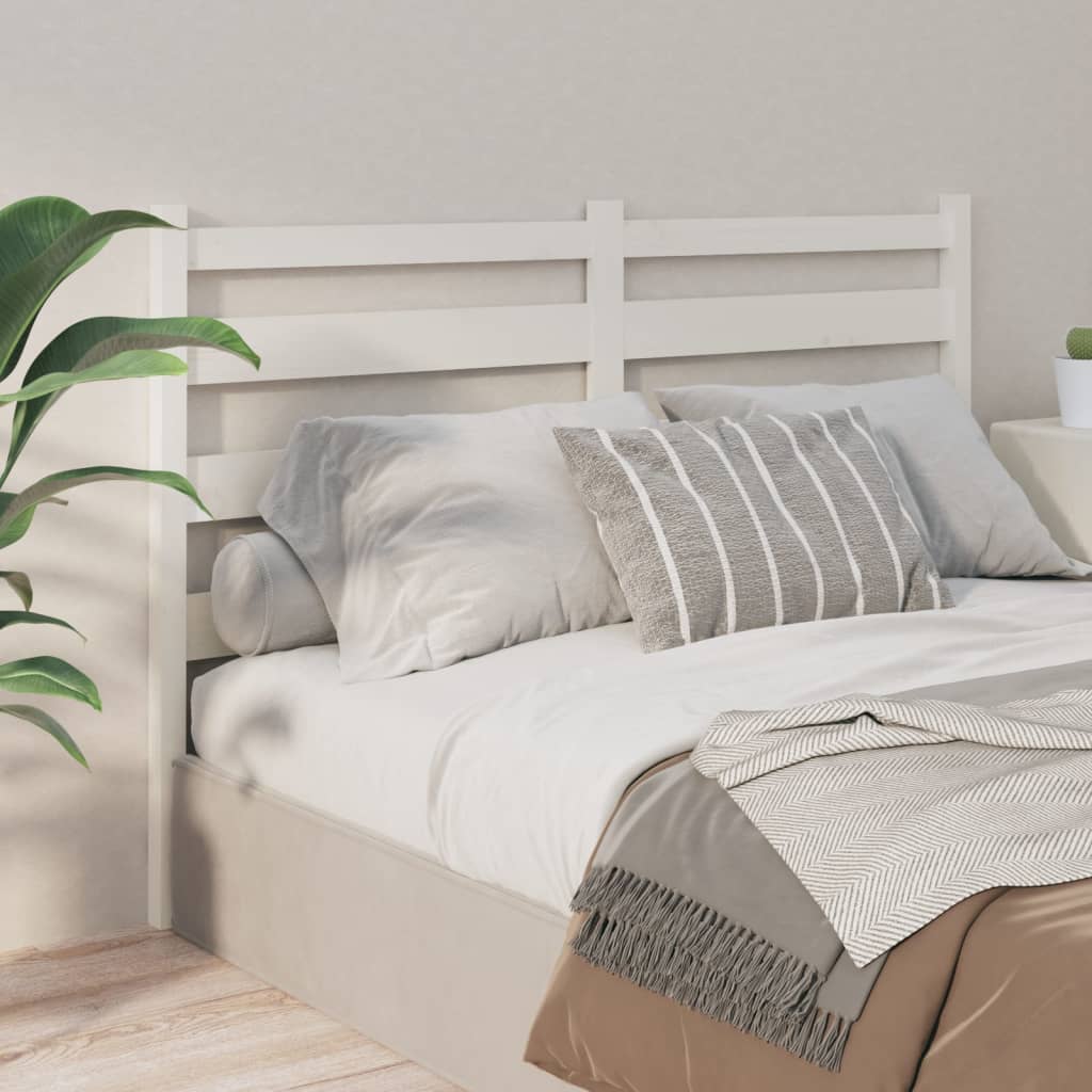 Berkfield Bed Headboard White 166x4x100 cm Solid Wood Pine