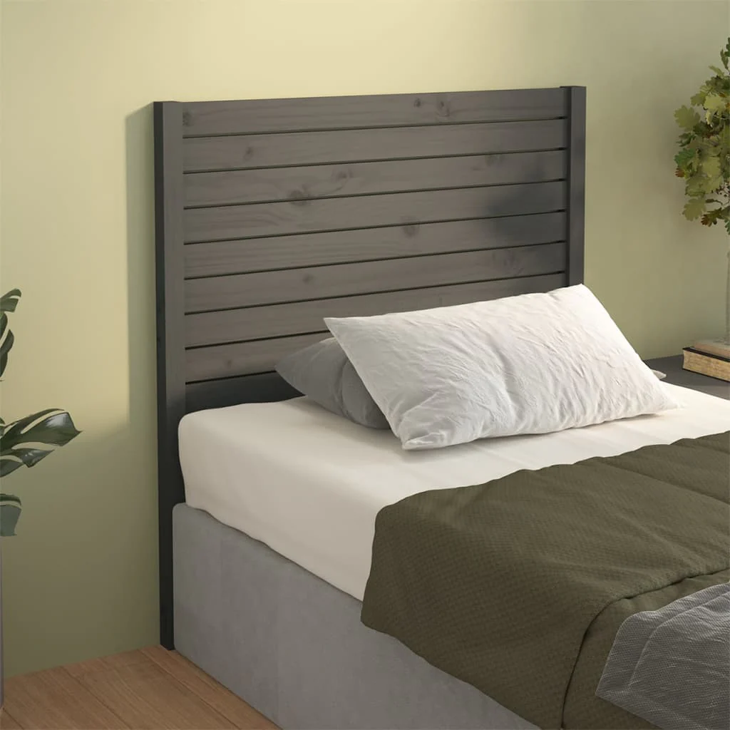 Berkfield Bed Headboard Grey 96x4x100 cm Solid Wood Pine