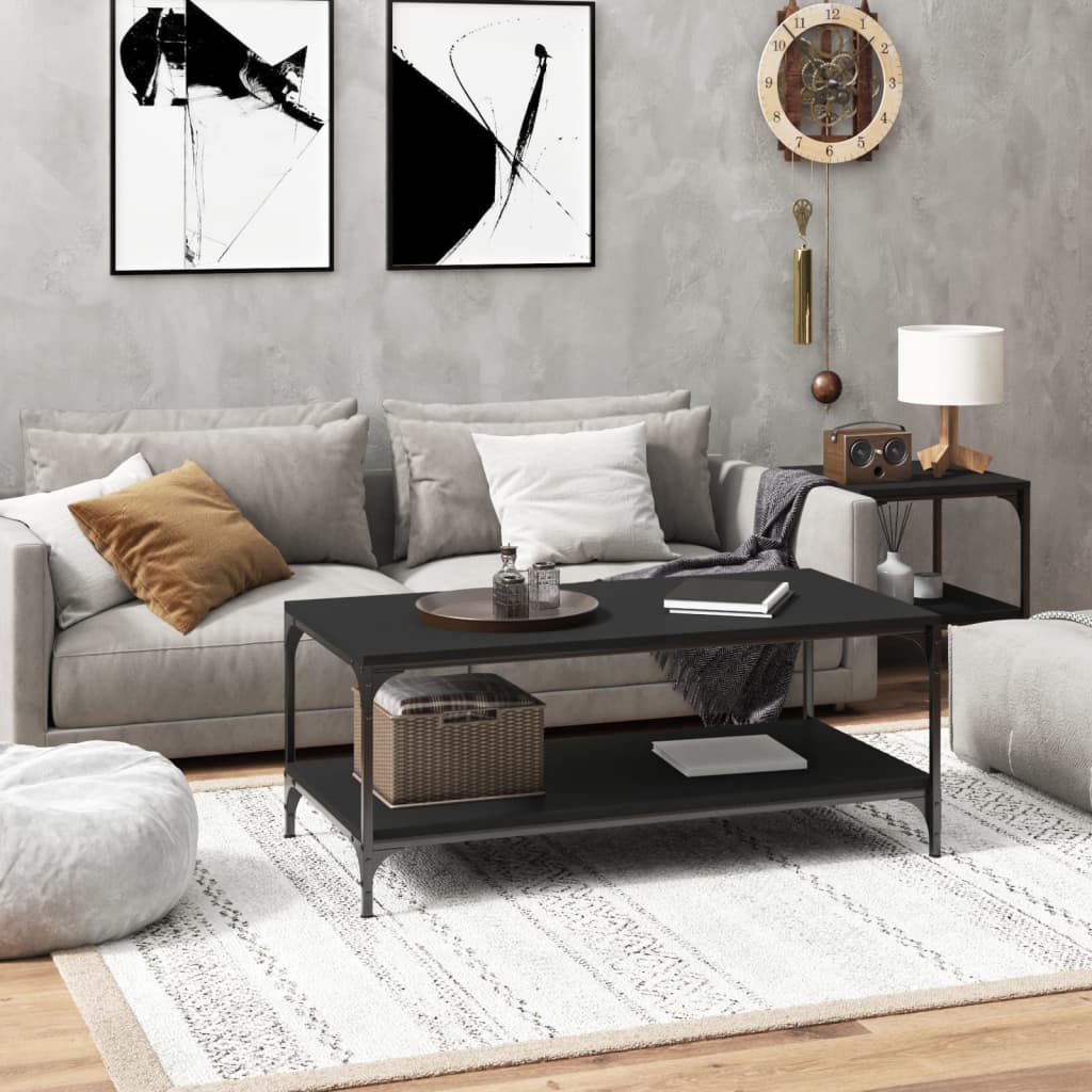 Berkfield Coffee Table Black 80x50x40 cm Engineered Wood