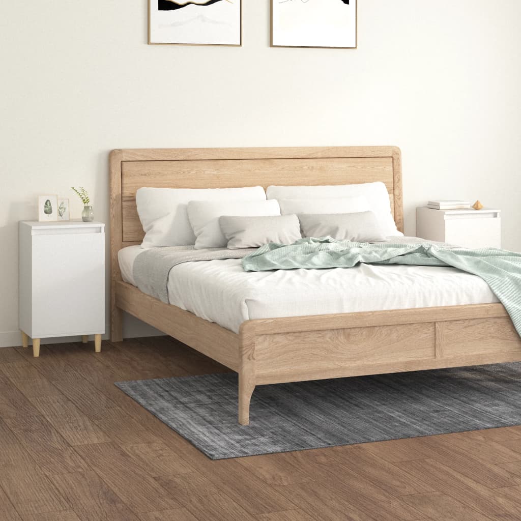 Berkfield Bedside Cabinets 2 pcs White 40x35x70 cm Engineered Wood
