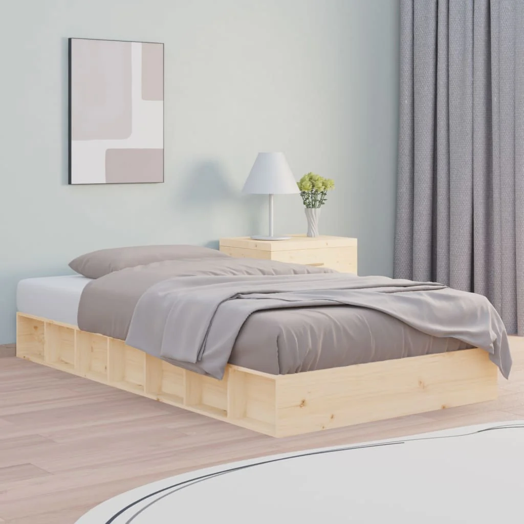 Berkfield Bed Frame 135x190 cm Double Solid Wood