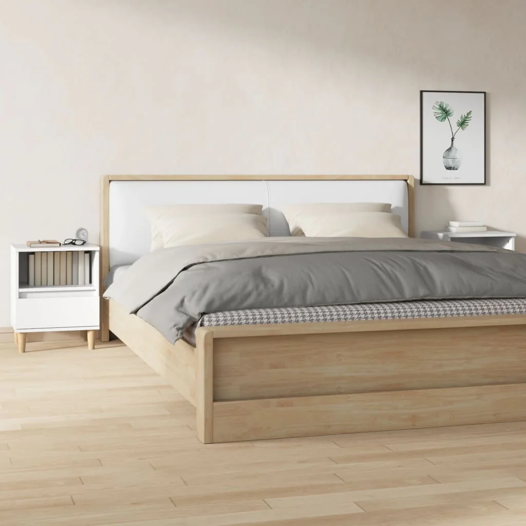 Berkfield Bedside Cabinets 2 pcs White 40x35x50 cm