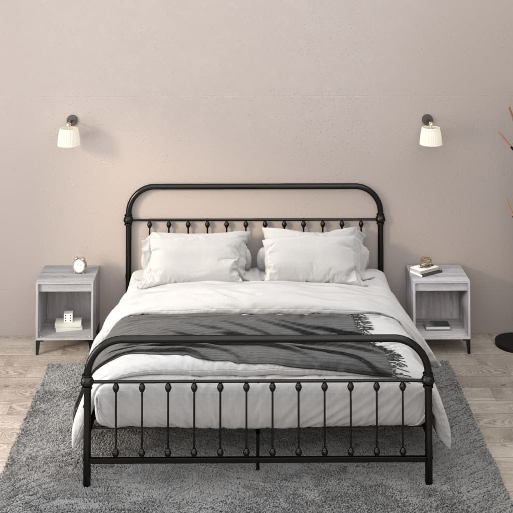 Berkfield Bedside Cabinets 2 pcs Grey Sonoma 40x35x50 cm