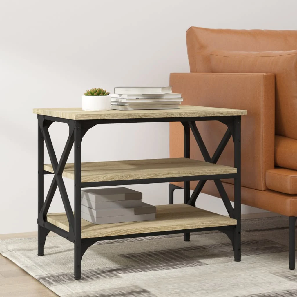 Berkfield Side Table Sonoma Oak 55x38x45 cm Engineered Wood