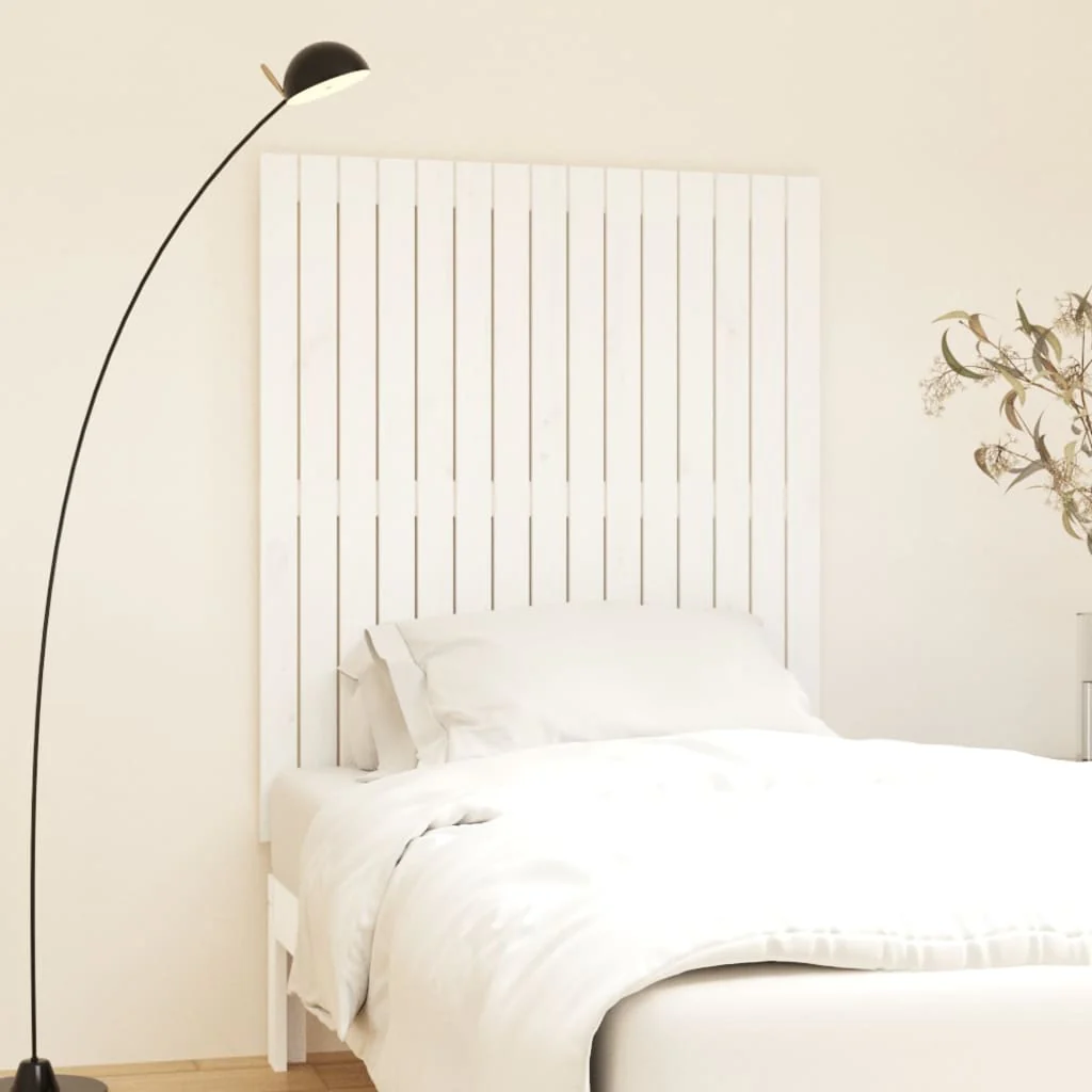 Berkfield Wall Headboard White 95.5x3x110 cm Solid Wood Pine