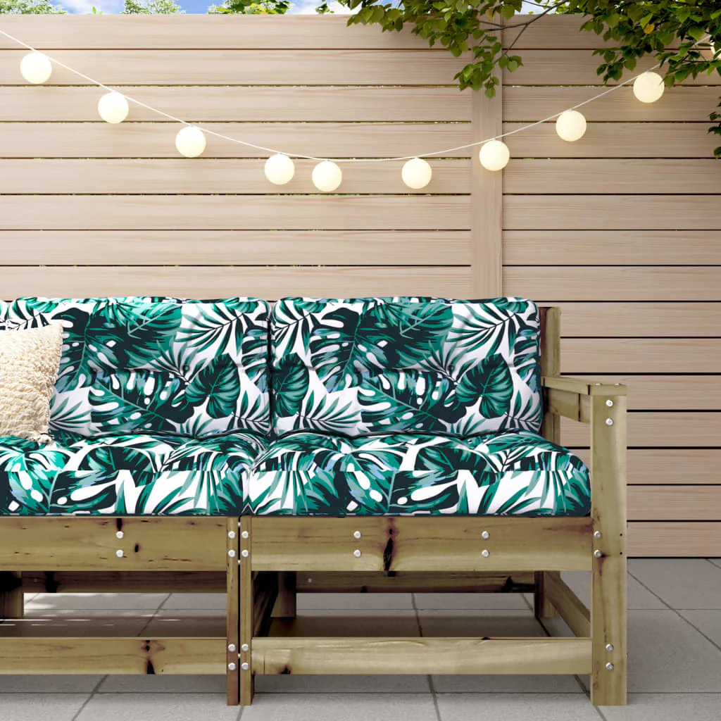 Berkfield Garden Chair with Cushions Impregnated Wood Pine
