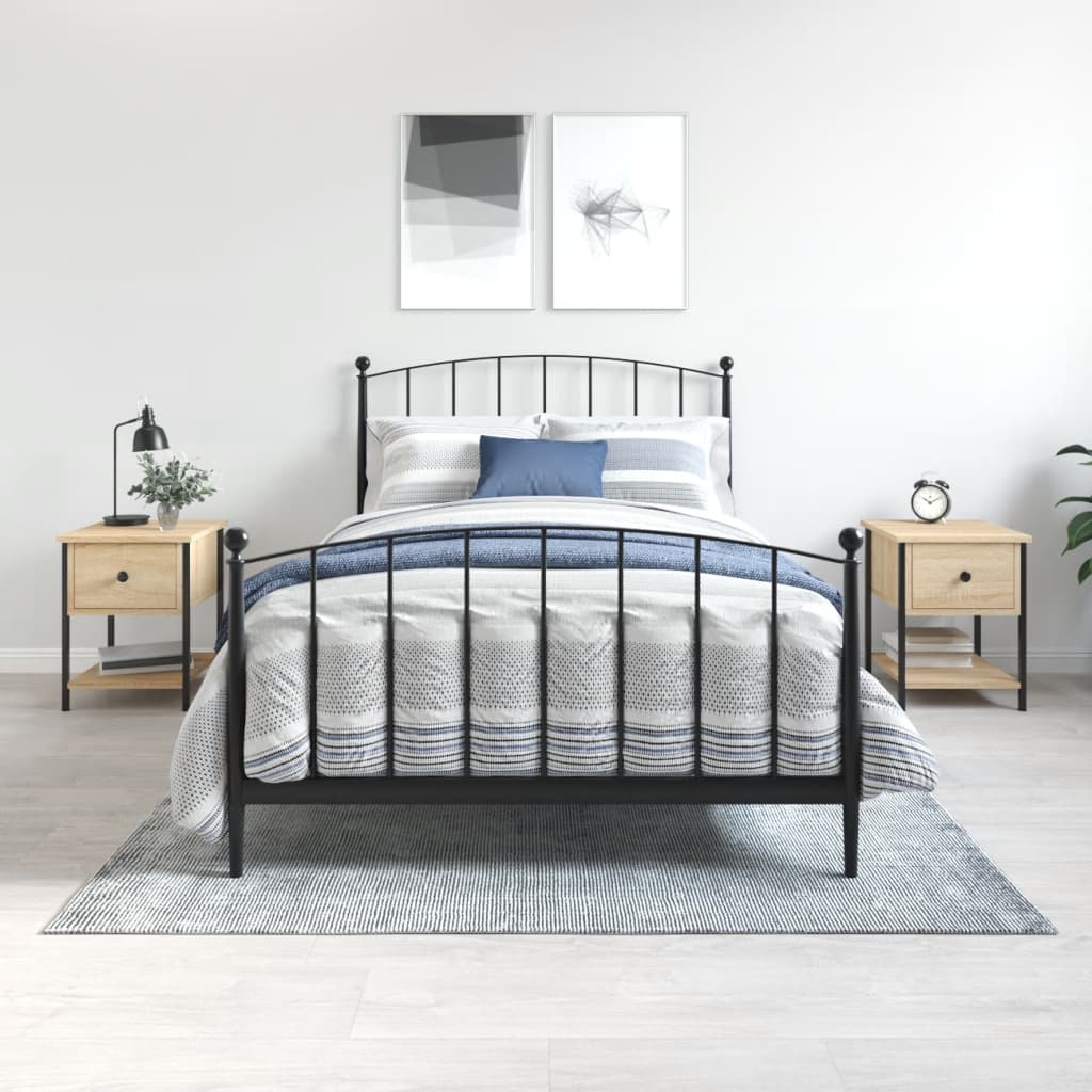 Berkfield Bedside Tables 2 pcs Sonoma Oak 34x35.5x45 cm Engineered Wood