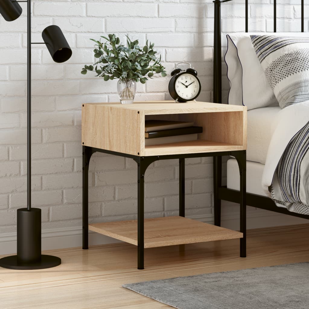 Berkfield Bedside Table Sonoma Oak 40x41x50 cm Engineered Wood