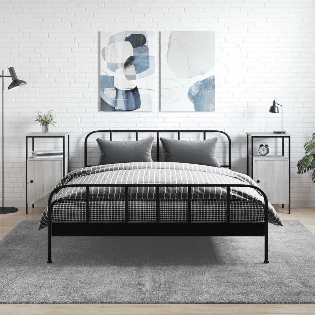 Berkfield Bedside Cabinets 2 pcs Grey Sonoma 41x31x80 cm Engineered Wood