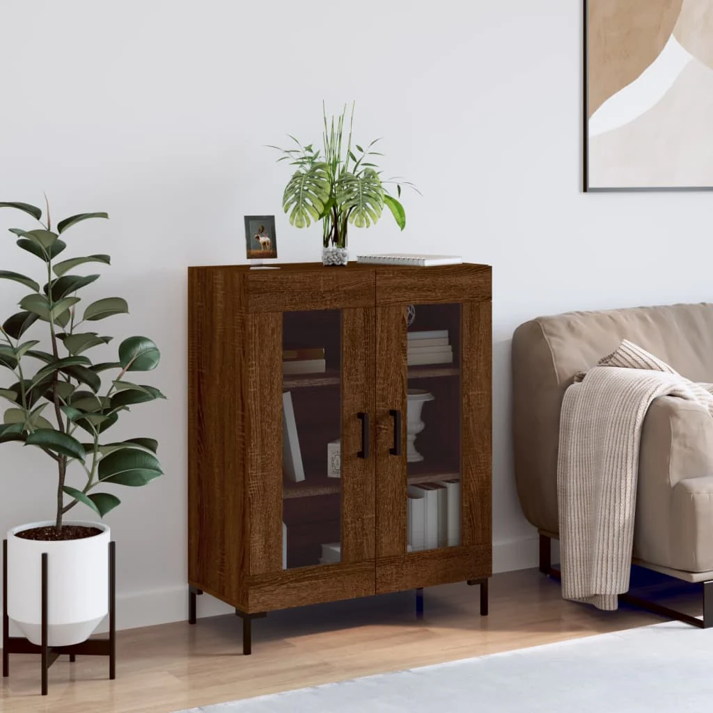 Berkfield Sideboard Brown Oak 69.5x34x90 cm Engineered Wood