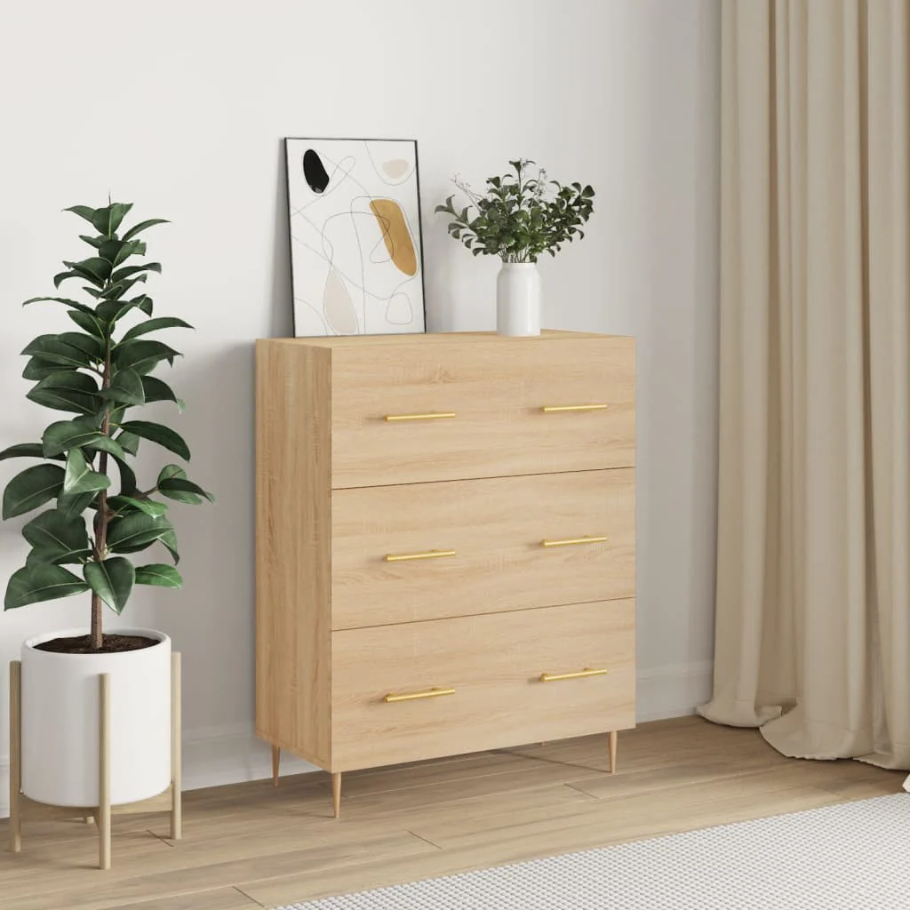 Berkfield Sideboard Sonoma Oak 69.5x34x90 cm Engineered Wood