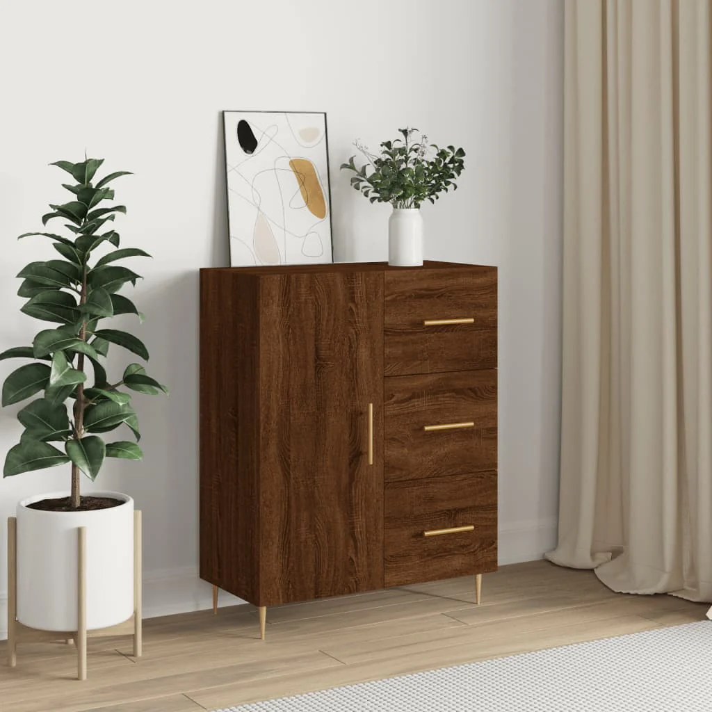 Berkfield Sideboard Brown Oak 69.5x34x90 cm Engineered Wood